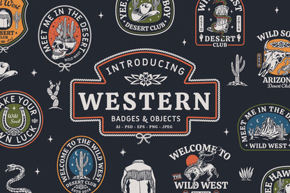 Western Badges and Objects