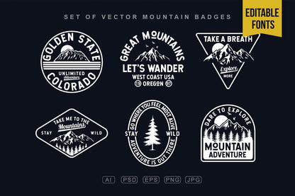 Mono Mountain Badges