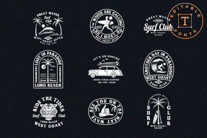 Surfing Badges Collection